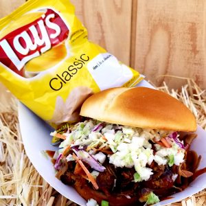 BBQ concessions pulled pork sandwich in Twin Falls