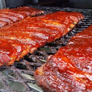 BBQ ribs in a smoker in Twin Falls